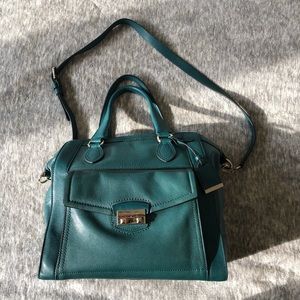 Teal Cole Haan Structured Satchel